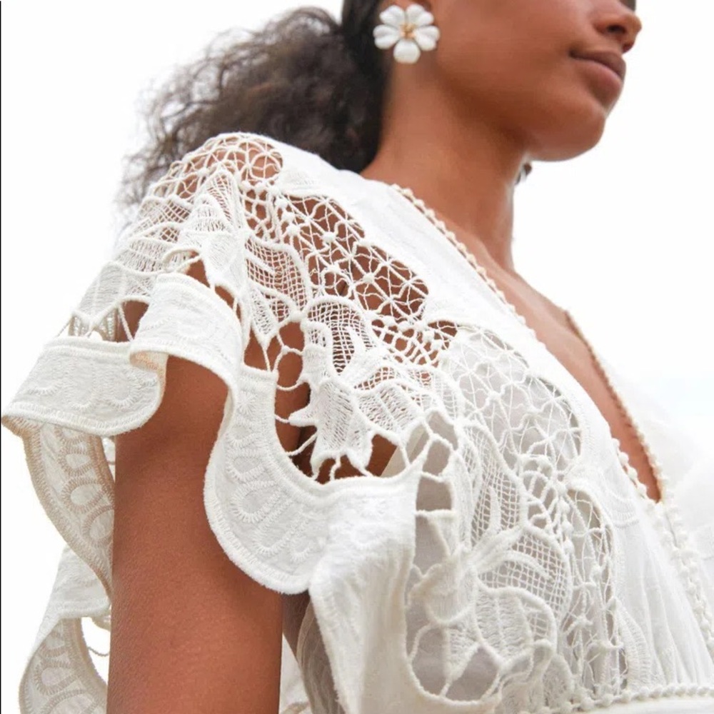 Farm Rio Richelier Embroidered Midi Dress - Picture 11 of 16